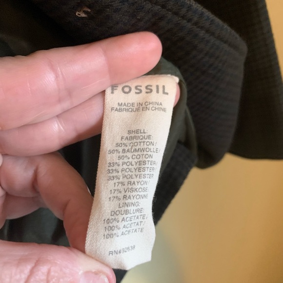 FOSSIL Check Plaid Casual Blazer - Picture 7 of 8